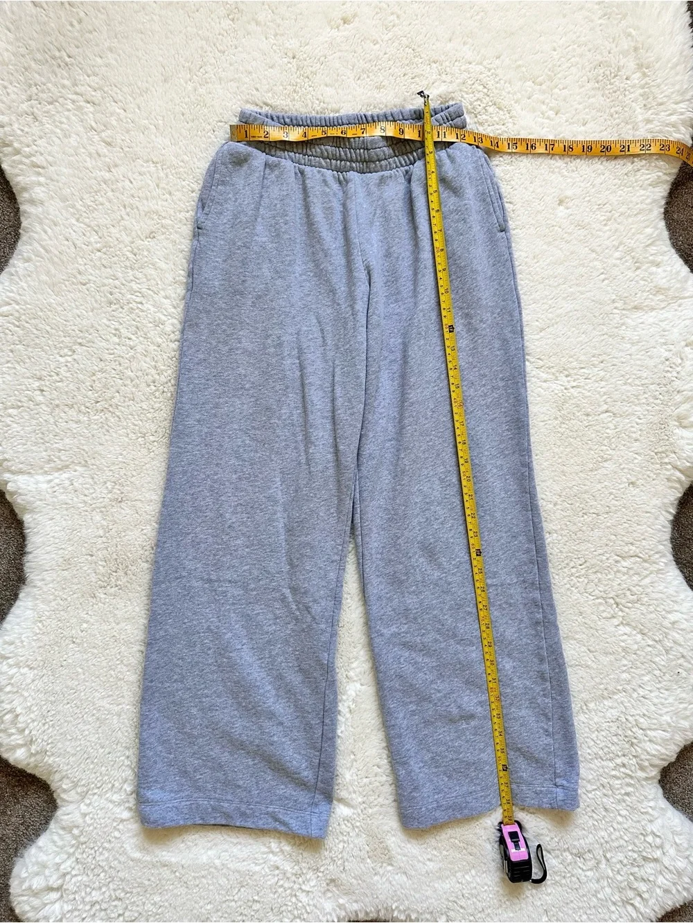 Old Navy Women’s 2Pack Highwaisted SoComfy Wide Leg Swearpants - Gray & Cream XS - Picture 11 of 15